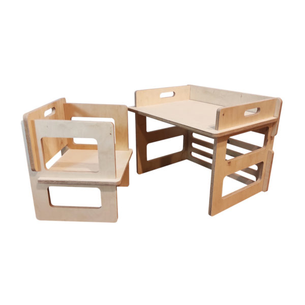 Schreibtische für Kinder, Schreibtische im Montessori-Stil, ein Schreibtisch mit einem Stuhl für ein Kind, 2-in-1-Schreibtisch, 6