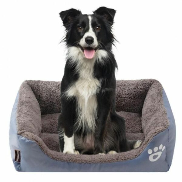 Hundebett Liegeplatz L – Grau, Hundebett, bequemes Hundebett, weiches Hundebett, Hundebett mit rutschfester Unterseite, langlebiges Hundebett, komfortables Hundebett