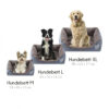 Hundebett Liegeplatz M – Grau, Hundebett, bequemes Hundebett, weiches Hundebett, Hundebett mit rutschfester Unterseite, langlebiges Hundebett, komfortables Hundebett