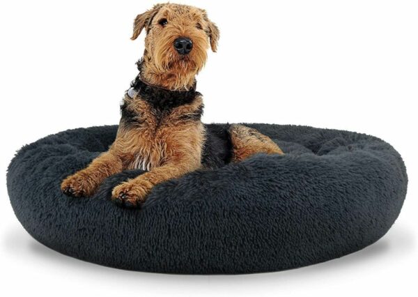 Plüschbett L 80cm, Hundebetten, Katzenbetten, Umweltfreundliche Tierbetten, bequeme Hundebetten,