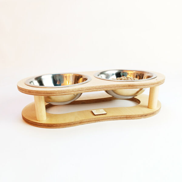 Wooden Pet Bowl Stands, cat bowl stand, dog bowl stand, white bowl stand, Modern Food Stand, Elegant Bowl stand, stand for two bowls,